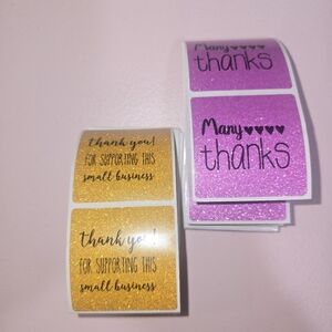 50x Thank You Stickers Small Business